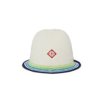 Chapeau au crochet rayé