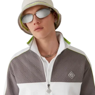 Chapeau au crochet rayé