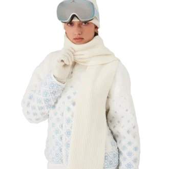 Écharpe de ski en laine côtelée