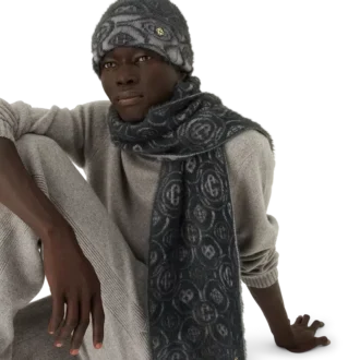 Écharpe en mohair moelleux à motif Monogram