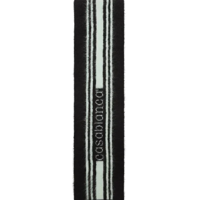 Écharpe en mohair à rayures