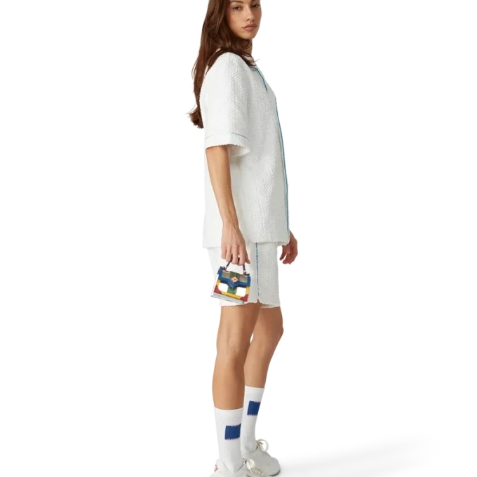 Chaussettes carrées Casa bleues