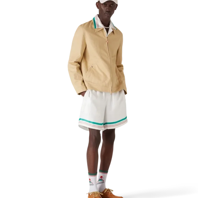 Veste en jacquard monogramme coton