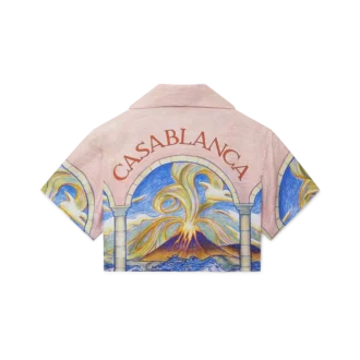 Chemise courte en soie Chevaux Sauvages