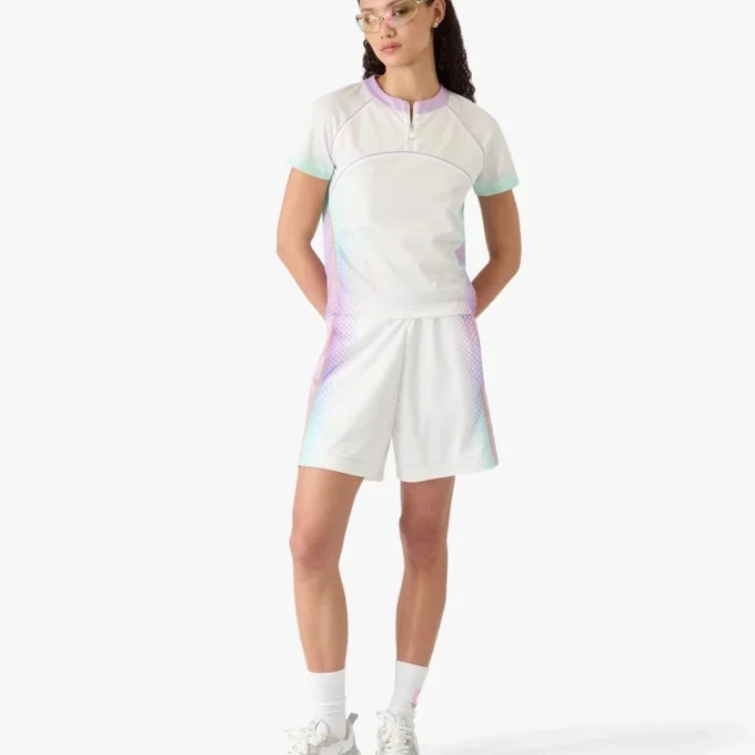 Chemise de football en maille à manches courtes avec dégradé de verre