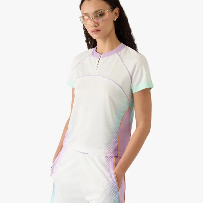 Chemise de football en maille à manches courtes avec dégradé de verre