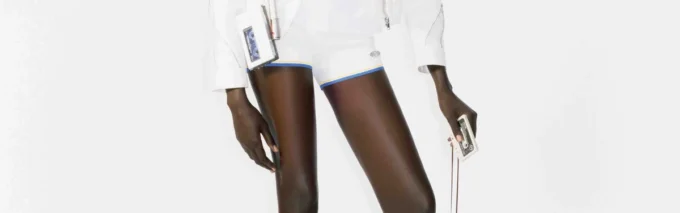 Veste en coton drill blanche à fermeture éclair Veste en coton drill blanche à fermeture éclair