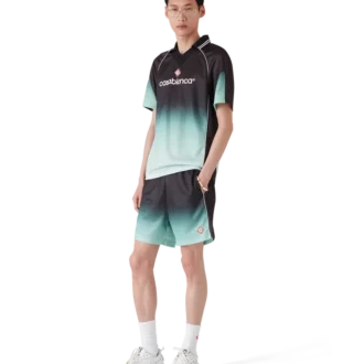 Chemise de football à manches courtes en jacquard monogramme dégradé