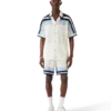 Chemise de tennis à manches courtes en coton crocheté Chemise de tennis à manches courtes en coton crocheté