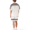 Chemise de tennis à manches courtes en coton crocheté Chemise de tennis à manches courtes en coton crocheté