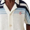 Chemise de tennis à manches courtes en coton crocheté Chemise de tennis à manches courtes en coton crocheté