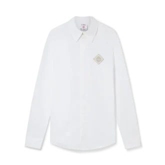 Chemise en coton avec patch diamant perlé