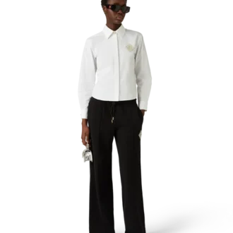 Chemise en coton avec patch diamant perlé