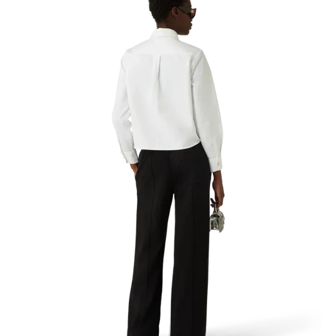 Chemise en coton avec patch diamant perlé