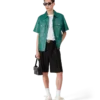 Chemise en cuir à manches courtes Chemise en cuir à manches courtes