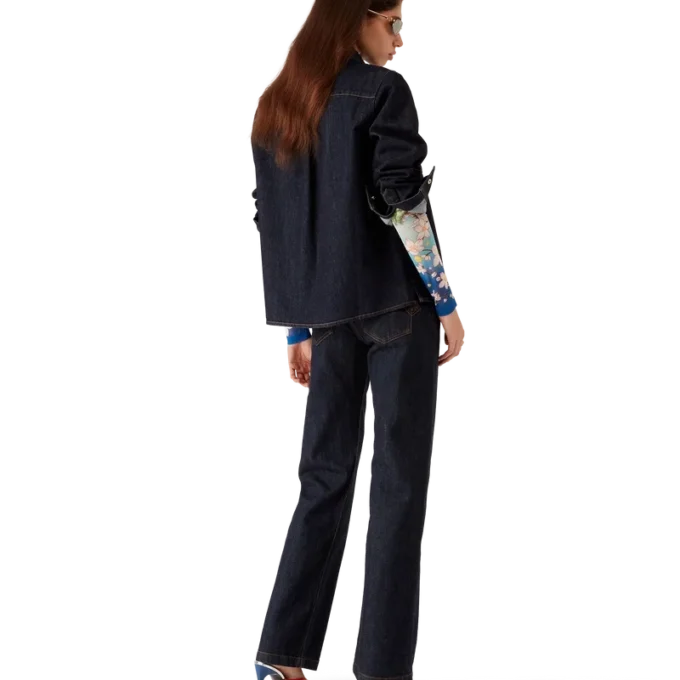 Chemise en denim avec logo brodé Chemise en denim avec logo brodé
