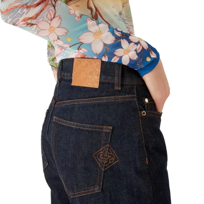 Chemise en denim avec logo brodé Chemise en denim avec logo brodé