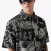 Chemise en denim à manches courtes Rave Collage en shorts Chemise en denim à manches courtes Rave Collage en shorts