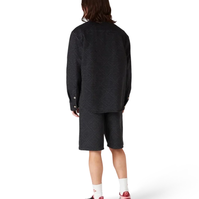 Chemise en denim à manches longues noire Laser Chemise en denim à manches longues noire Laser