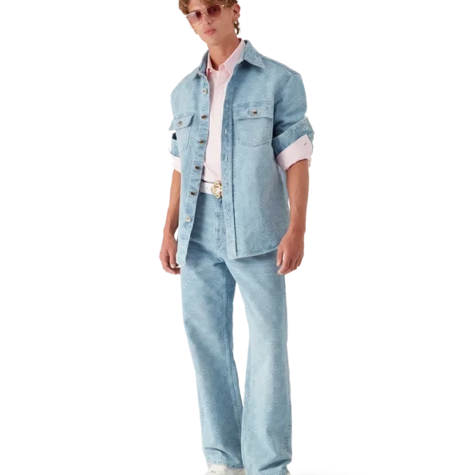 Chemise en denim à monogramme Chemise en denim à monogramme