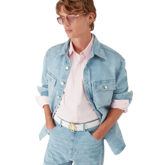 Chemise en denim à monogramme Chemise en denim à monogramme
