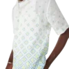 Chemise en lin à manches courtes et monogramme dégradé Chemise en lin à manches courtes et monogramme dégradé
