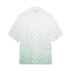 Chemise en lin à manches courtes et monogramme dégradé Chemise en lin à manches courtes et monogramme dégradé
