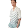 Chemise en lin à monogramme dégradé Chemise en lin à monogramme dégradé