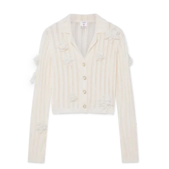 Chemise en maille dentelle fleurie Chemise en maille dentelle fleurie