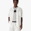 Chemise en maille à manches courtes blanche Chemise en maille à manches courtes blanche
