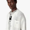 Chemise en maille à manches courtes blanche Chemise en maille à manches courtes blanche
