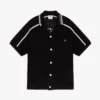 Chemise en maille à manches courtes noire en shorts Chemise en maille à manches courtes noire en shorts