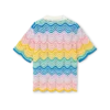 Chemise en maille à motif ondulé dégradé Chemise en maille à motif ondulé dégradé