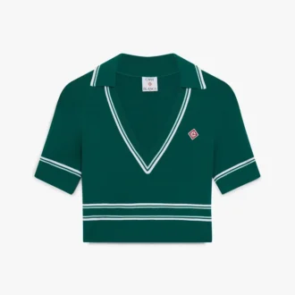 Chemise en maille verte