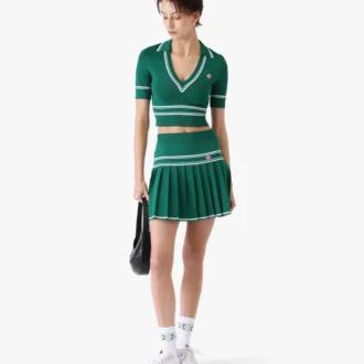 Chemise en maille verte