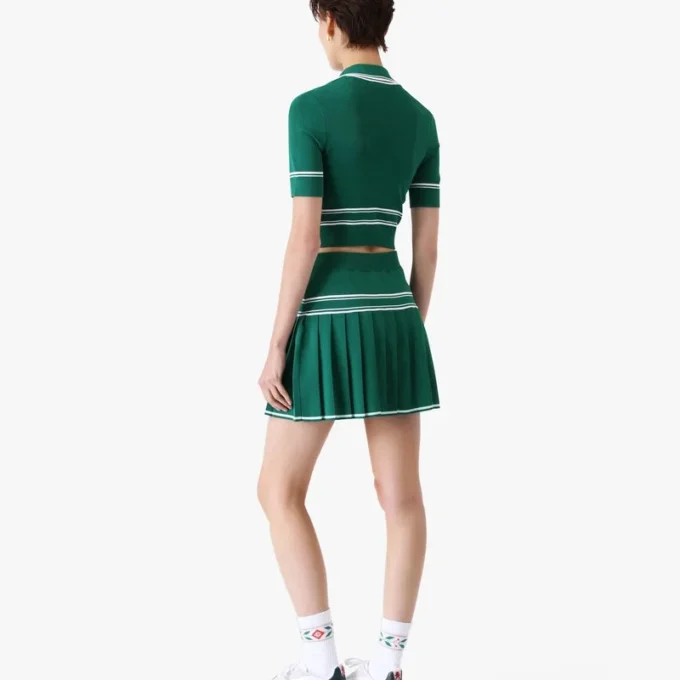 Chemise en maille verte
