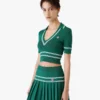 Chemise en maille verte