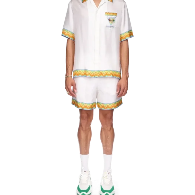 Chemise en soie Afro Cubism Tennis Club Chemise en soie Afro Cubism Tennis Club