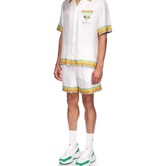 Chemise en soie Afro Cubism Tennis Club Chemise en soie Afro Cubism Tennis Club