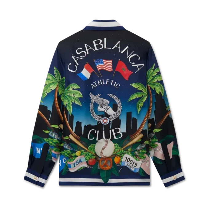 Chemise en soie Casablanca Athletic Club