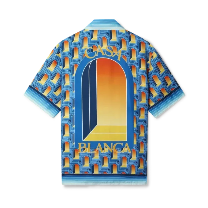 Chemise en soie à col cubain L’arche De Nuit Chemise en soie à col cubain L’arche De Nuit