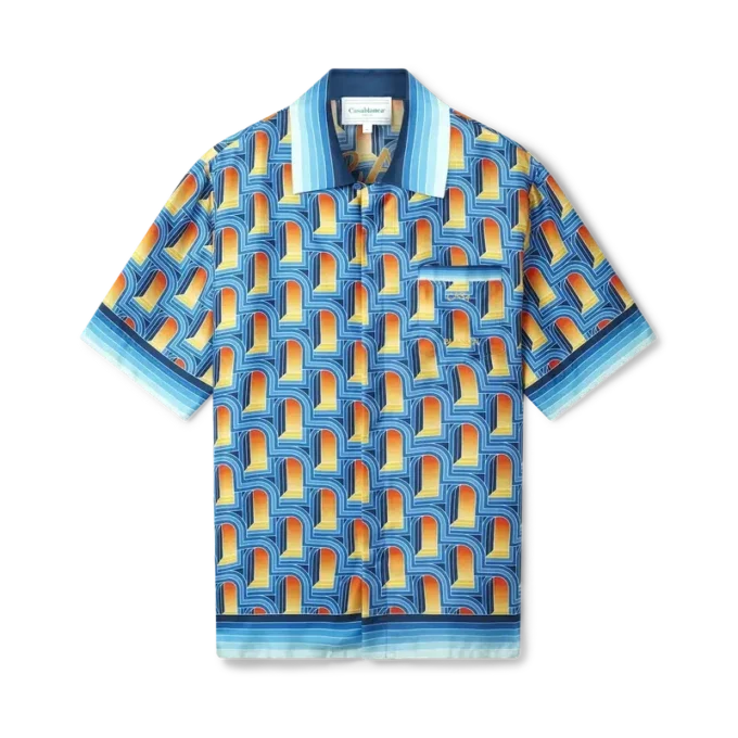 Chemise en soie à col cubain L’arche De Nuit Chemise en soie à col cubain L’arche De Nuit