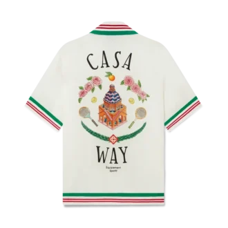 Chemise en soie à col tricoté Casa Way