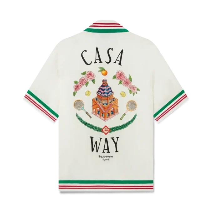 Chemise en soie à col tricoté Casa Way Chemise en soie à col tricoté Casa Way