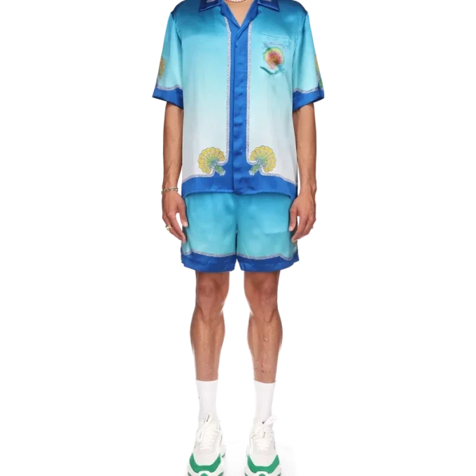 Chemise en soie Coquillage Colora Chemise en soie Coquillage Colora