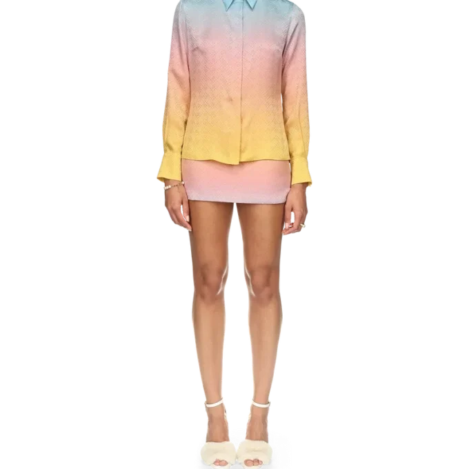 Chemise en soie dégradée Ping Pong