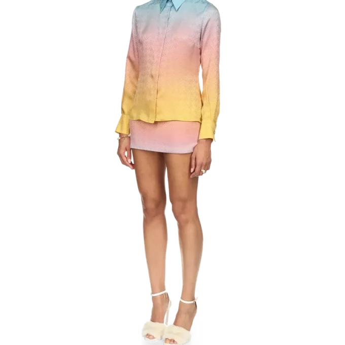 Chemise en soie dégradée Ping Pong