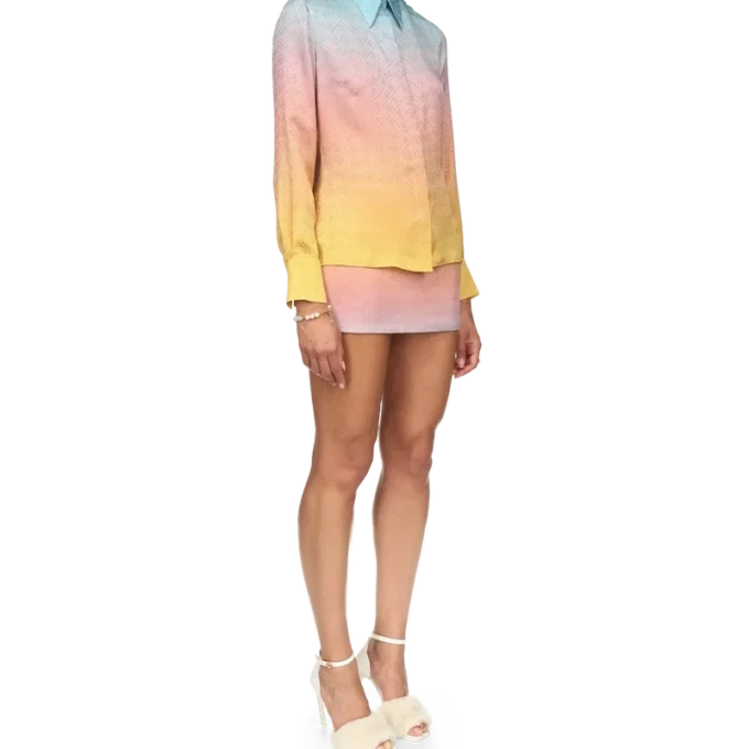 Chemise en soie dégradée Ping Pong
