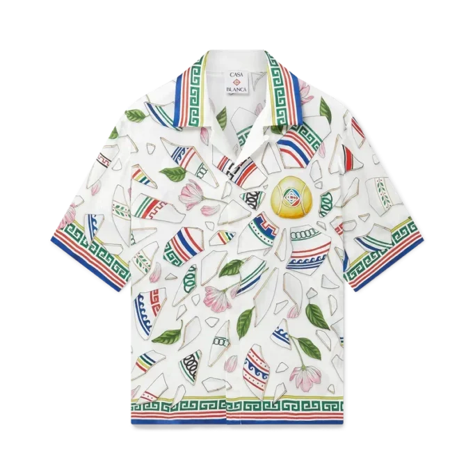 Chemise en soie à manches courtes Le Vase Brise