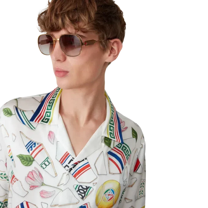 Chemise en soie à manches courtes Le Vase Brise